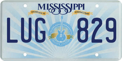 MS license plate LUG829