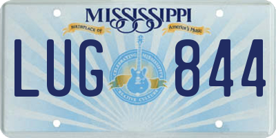 MS license plate LUG844