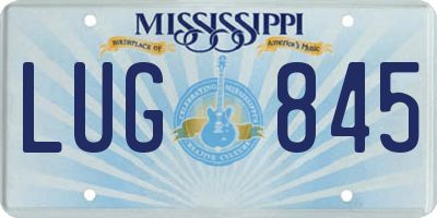 MS license plate LUG845
