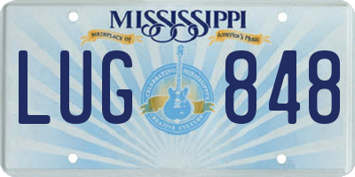 MS license plate LUG848