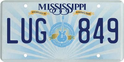 MS license plate LUG849