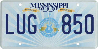 MS license plate LUG850