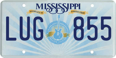 MS license plate LUG855