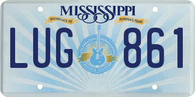 MS license plate LUG861