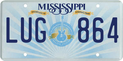 MS license plate LUG864