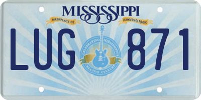 MS license plate LUG871