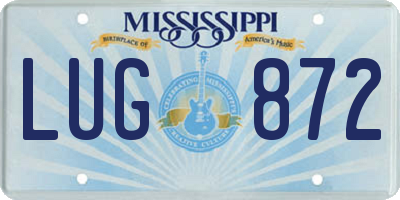 MS license plate LUG872