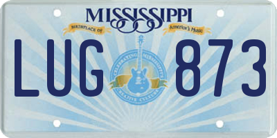 MS license plate LUG873