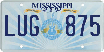 MS license plate LUG875