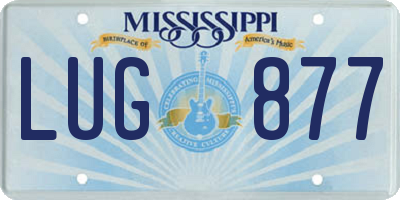 MS license plate LUG877