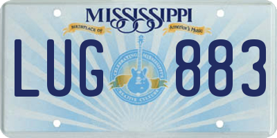 MS license plate LUG883