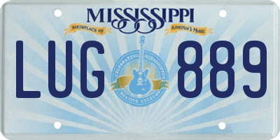 MS license plate LUG889