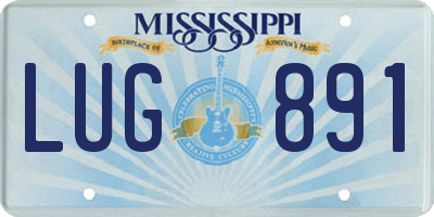 MS license plate LUG891