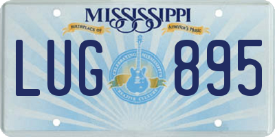 MS license plate LUG895