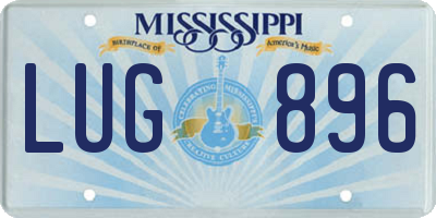 MS license plate LUG896