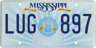 MS license plate LUG897