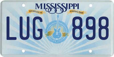 MS license plate LUG898