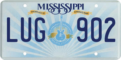 MS license plate LUG902