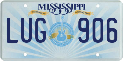 MS license plate LUG906
