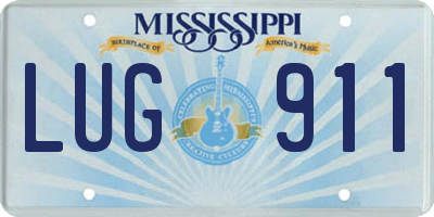 MS license plate LUG911