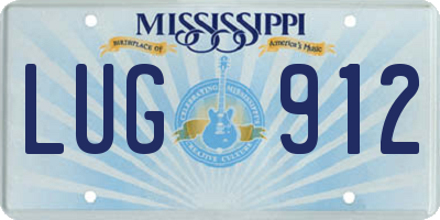 MS license plate LUG912