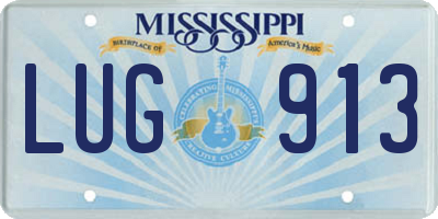 MS license plate LUG913