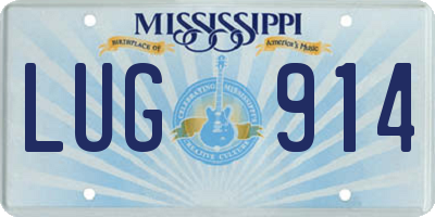 MS license plate LUG914