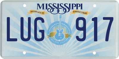 MS license plate LUG917