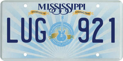 MS license plate LUG921