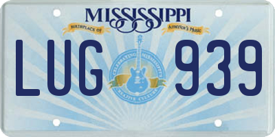 MS license plate LUG939