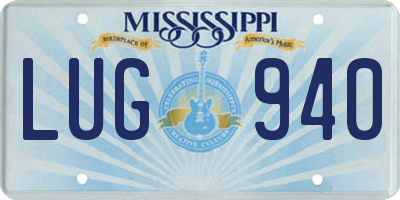 MS license plate LUG940