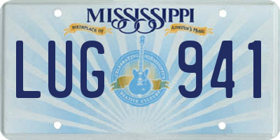 MS license plate LUG941