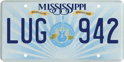 MS license plate LUG942