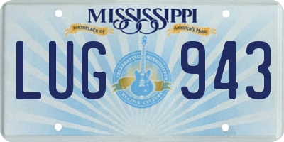 MS license plate LUG943