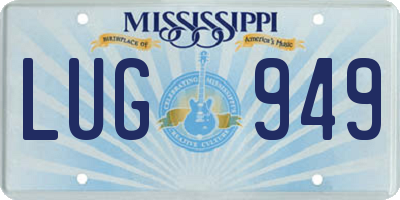 MS license plate LUG949