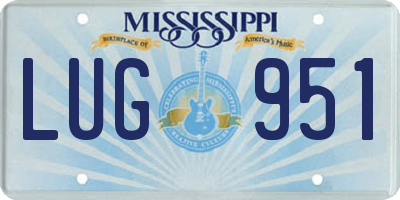 MS license plate LUG951