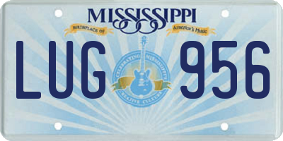 MS license plate LUG956