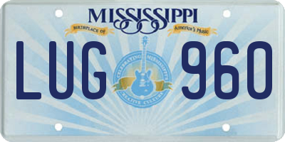 MS license plate LUG960