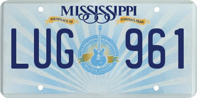 MS license plate LUG961