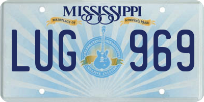 MS license plate LUG969