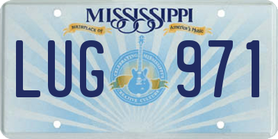 MS license plate LUG971