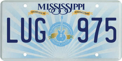 MS license plate LUG975