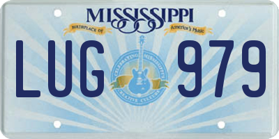 MS license plate LUG979