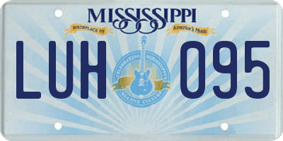 MS license plate LUH095