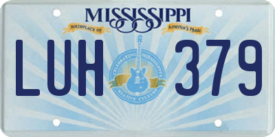 MS license plate LUH379