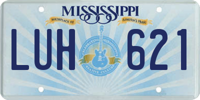 MS license plate LUH621