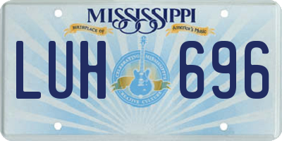 MS license plate LUH696