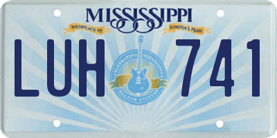 MS license plate LUH741