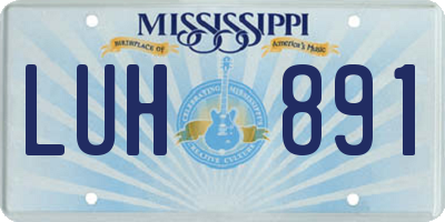 MS license plate LUH891