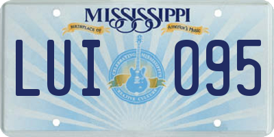 MS license plate LUI095